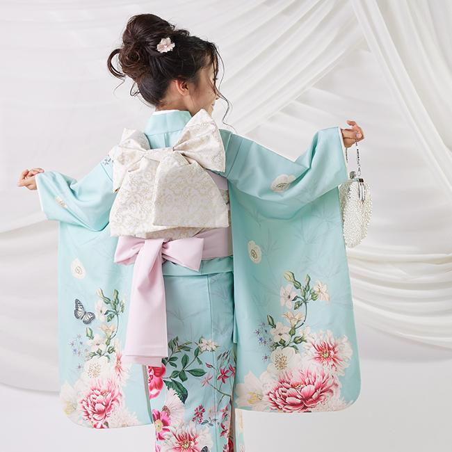 七五三 着物 7歳 女の子 レンタル ナチュラル いちは エメラルド 七五三 着物 7歳 女の子 レンタル ナチュラル いちは エメラルド