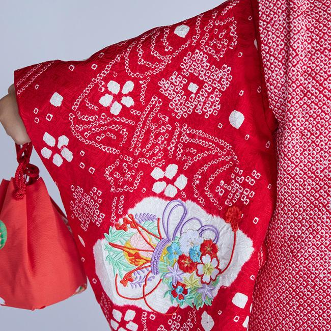 七五三 着物 3歳 女の子 レンタル 正絹 赤 白 絞り 菊刺繍 高級 七五三 着物 3歳 女の子 レンタル 正絹 赤 白 絞り 菊刺繍 高級