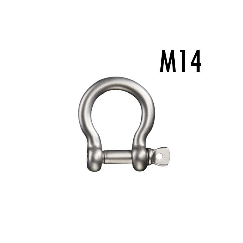 ステンレスボウシャックル（弓シャックル）M14　使用荷重1.5t　【シャックル　ステンレスシャックル　ボウシャックル】 | 