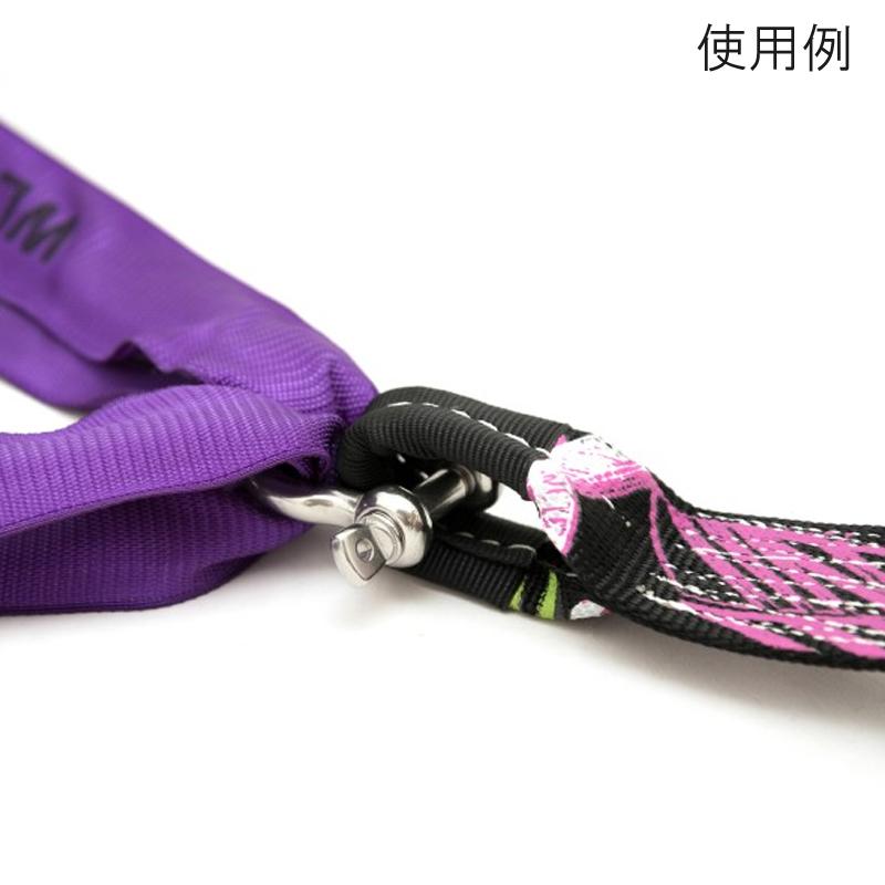 スラックライン 黒 ラチェットストラップ 耐荷重2500kg ループ付きラチェットスリング 50cm SPIDER slacklines 【スラック