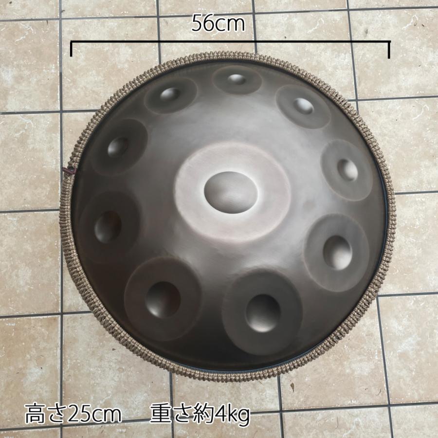 ハンドパン 10音 56cm 432Hz スチールタングドラム ハンドパン 10音 56cm【スチールドラム タングドラム】 : スラック