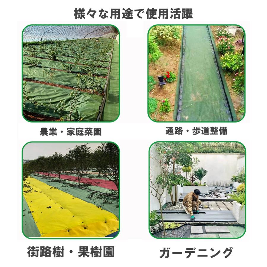高品質除草シート　1m x 100m　グリーン 【除草シート　100メートル　高耐久　緑　マルチ】爆買_3