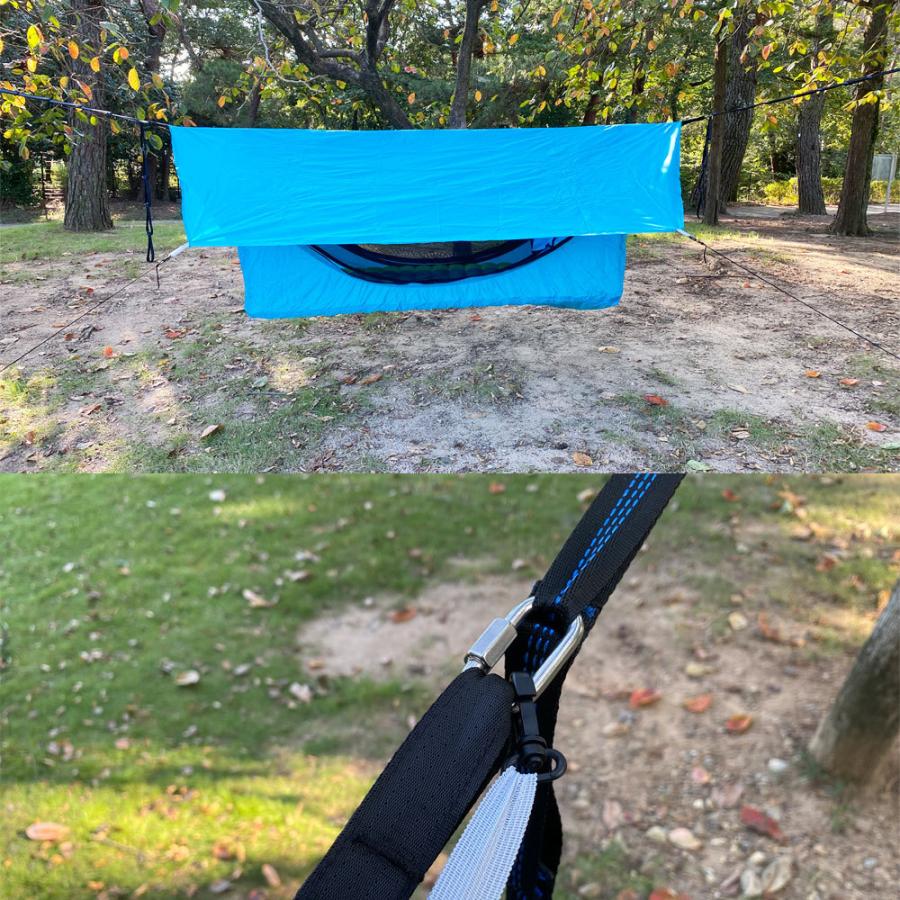 【期間限定】　ハンモックテント ベージュ　エアーポンプ LEDケーブルライト付き テント 4人用 幅260×奥260×高190cm エアーテント 簡単設営 電動ポンプ