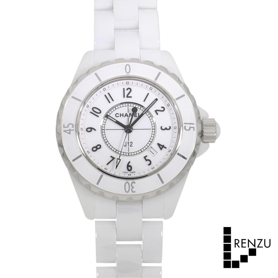 まい★他方は不可‼︎シャネル J12 白セラ H0968 33ミリ 中古)CHANEL シャネル J12 H0968 ホワイトセラミック 33mm（商品ID