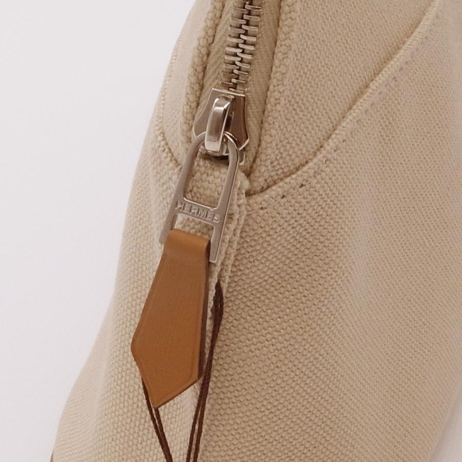 ボリード [新品]エルメス ポーチ MM ナチュラル キャンバス 送料無料