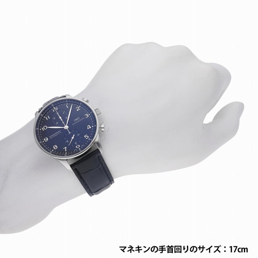 ポルトギーゼ [中古]IWC クロノグラフ ブラック IW371438 メンズ 送料