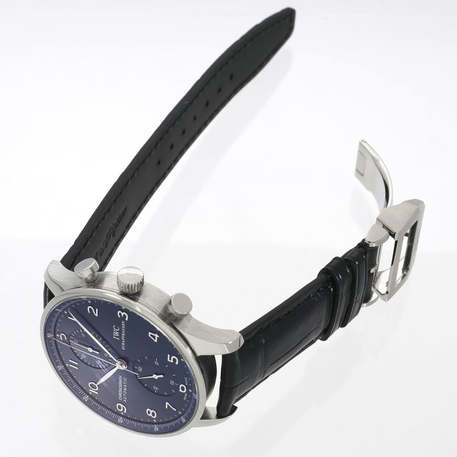 ポルトギーゼ [中古]IWC クロノグラフ IW371491 ブルー メンズ 送料