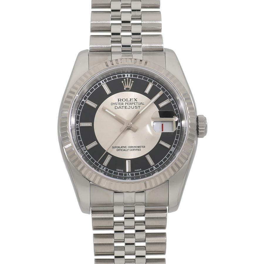 デイトジャスト [中古]ロレックス 116234 ブラック×シルバー 2トーン