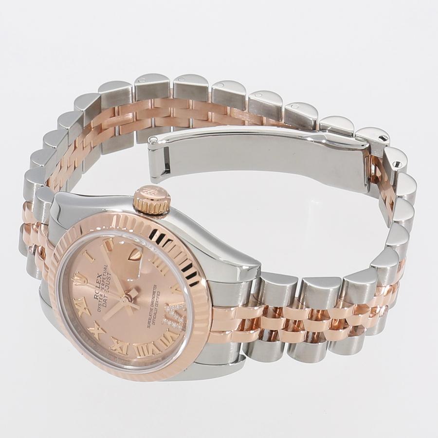 ロレックス デイトジャスト VIダイヤ 179171 ピンク ランダム番 レディース 中古 腕時計 179171 ピンク ROLEX（ロレックス）デイトジャスト VIダイヤ 中古