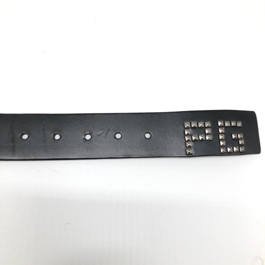 PEARLY GATES パーリーゲイツ レザーベルト 黒 スタッズ シルバー