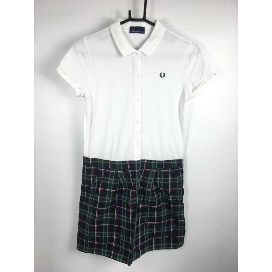 50%OFF価格／FRED PERRY フレッドペリー ポロシャツワンピース 白×黒 