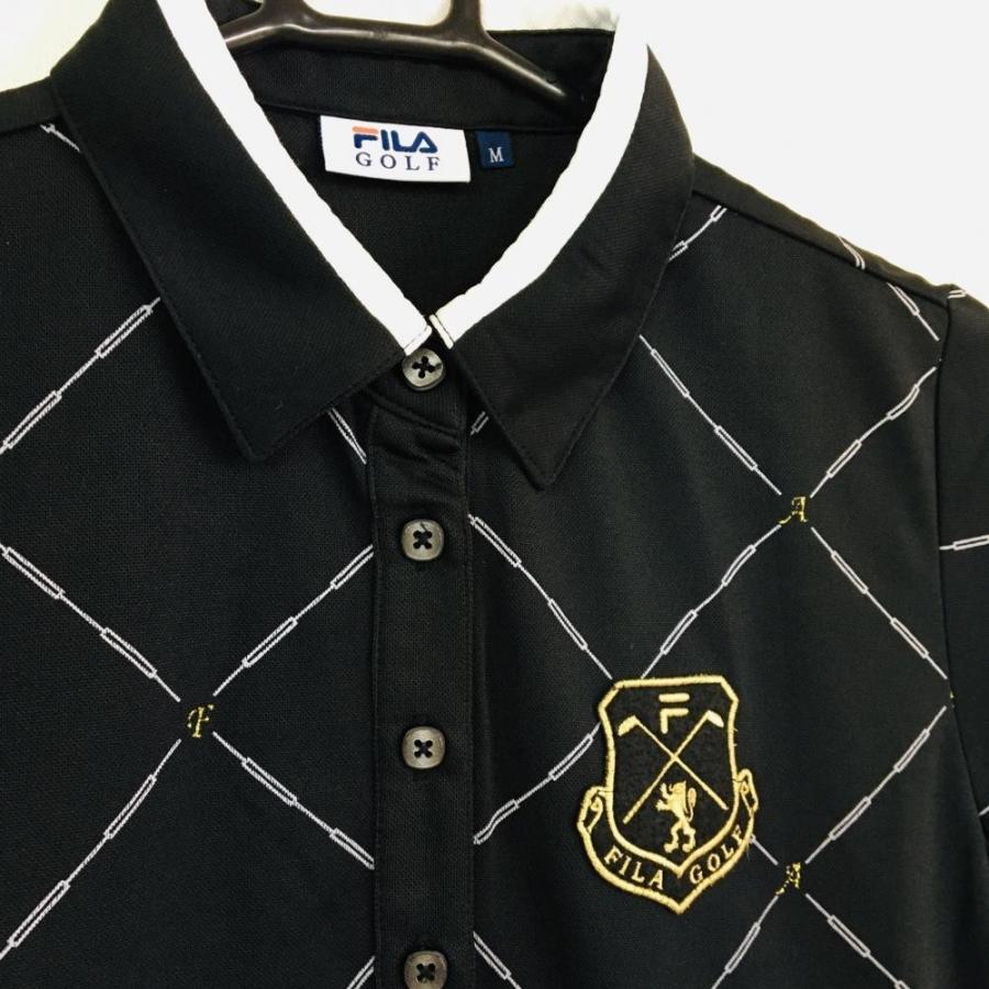 美品 Filagolf フィラゴルフ 半袖ポロシャツワンピース 黒 白 ゴールド 総柄 レギンス付き レディース M ゴルフウェア 1 レオナード 通販 Yahoo ショッピング