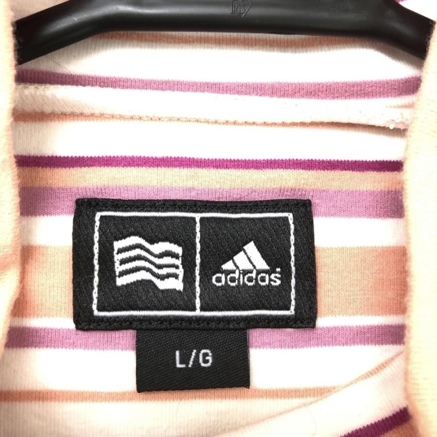 50%OFF価格/adidas アディダス 長袖ハイネックシャツ 白×ライトオレンジ ボーダー ロゴ刺繍 レディース L/G ゴルフウェア r15 :1-240001032447:レオナード 通販 ★特価50%OFF★adidas アディダス 長袖ハイネックシャツ ライトオレンジ×白 ボーダー ストレッチ レディース S P ゴルフウェア