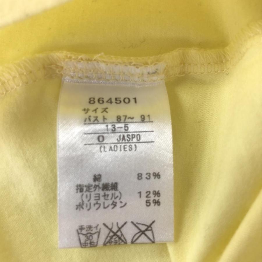 PUMA（プーマ） 半袖ハイネックシャツ ライトイエロー×白 袖重ね着