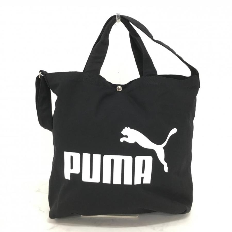 PUMA（プーマ） 2wayトートバッグ ボストン 黒 内ポケット有り