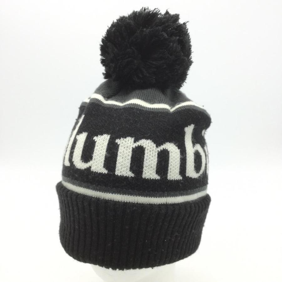 ☆10%OFF価格☆Columbia コロンビア ニット帽 黒×白 ボンボン付き O/S