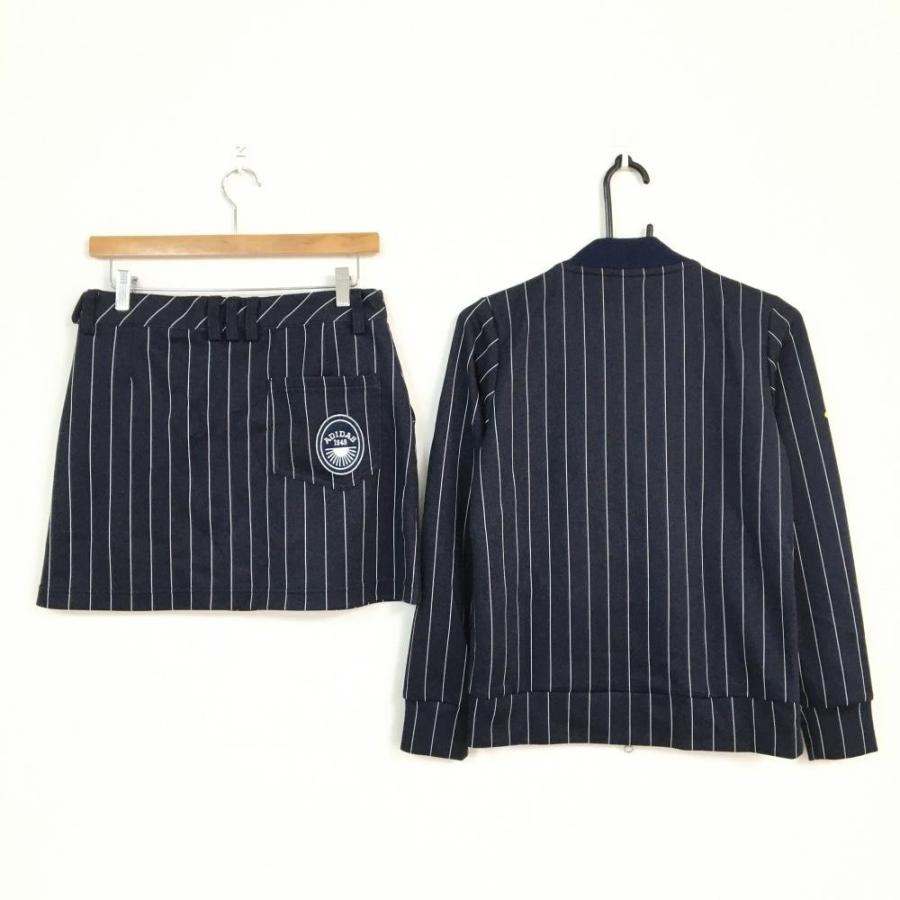 Adidas アディダス セットアップ ブルゾン スカート ダークネイビー 白 ストライプ柄 レディース M M ゴルフウェア 1 レオナード 通販 Yahoo ショッピング