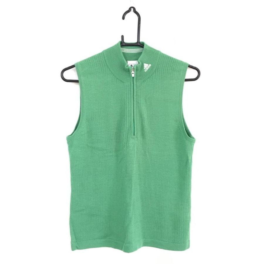 Off価格 美品 Adidas アディダス ハイネックニットベスト グリーン ウール混 ハーフジップ レディース M M ゴルフウェア 1 レオナード 通販 Yahoo ショッピング