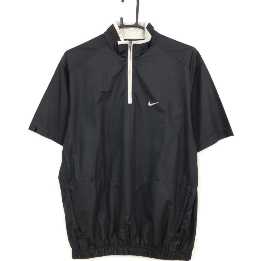 50 Off価格 Nike ナイキ 半袖ハイネックブルゾン 黒 ライトグレー ハーフジップ ストライプ織り生地 メンズ S ゴルフウェア 1 レオナード 通販 Yahoo ショッピング