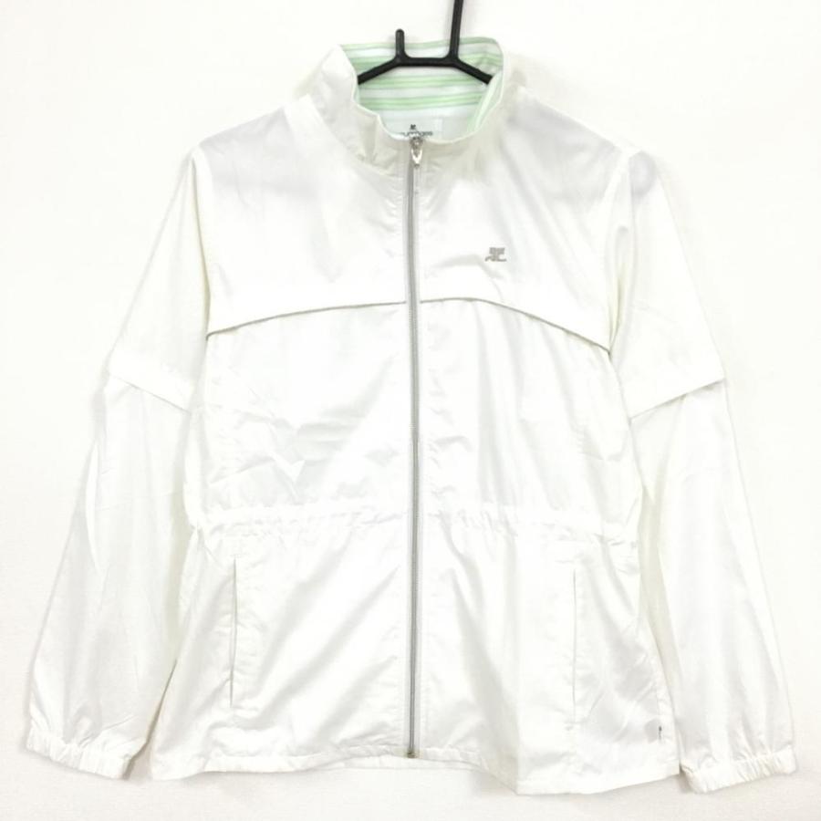 Sale 50 Off Courreges クレージュ 2wayジャケット 白 シルバーラメ糸 袖着脱可 背中上部のみメッシュ裏地 レディース 40 ゴルフウェア 1 レオナード 通販 Yahoo ショッピング