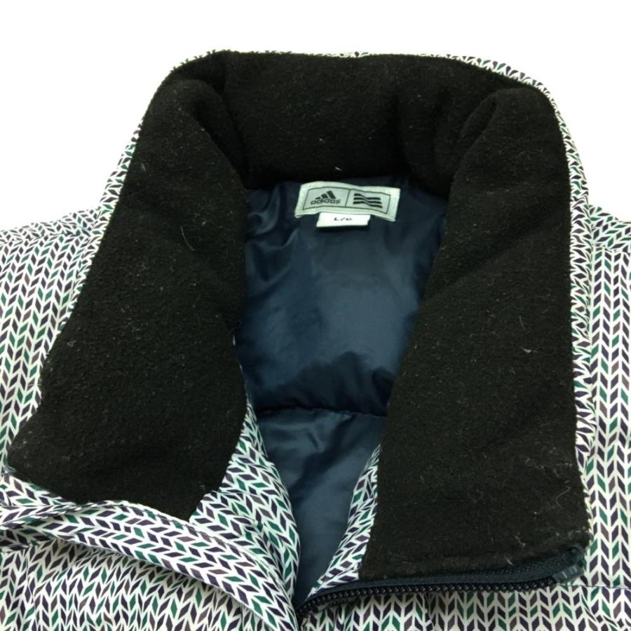 Adidas アディダス 軽量ダウンジャケット 白 グリーン 総柄 襟裏フリース レディース L G L ゴルフウェア 1 レオナード 通販 Yahoo ショッピング