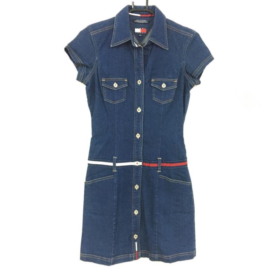Off価格 Tommy Jeans トミージーンズ 半袖デニムワンピース ブルーネイビー レッド 白 レディース S P ゴルフウェア 1 レオナード 通販 Yahoo ショッピング