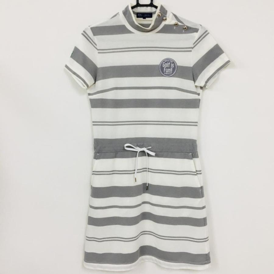 美品 23区 23区ゴルフ 半袖ハイネックワンピース 白 グレー ボーダー レディース S M ゴルフウェア 1 レオナード 通販 Yahoo ショッピング