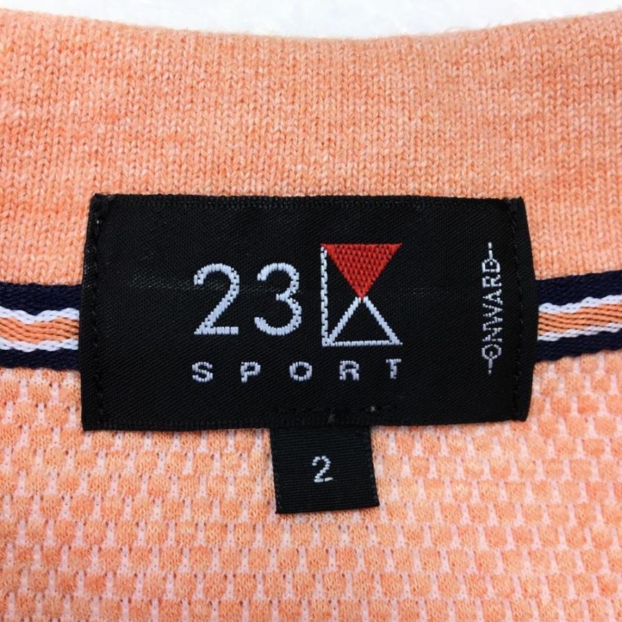23区GOLF 23区 半袖ポロシャツ オレンジ メンズ 2 ゴルフウェア 23区
