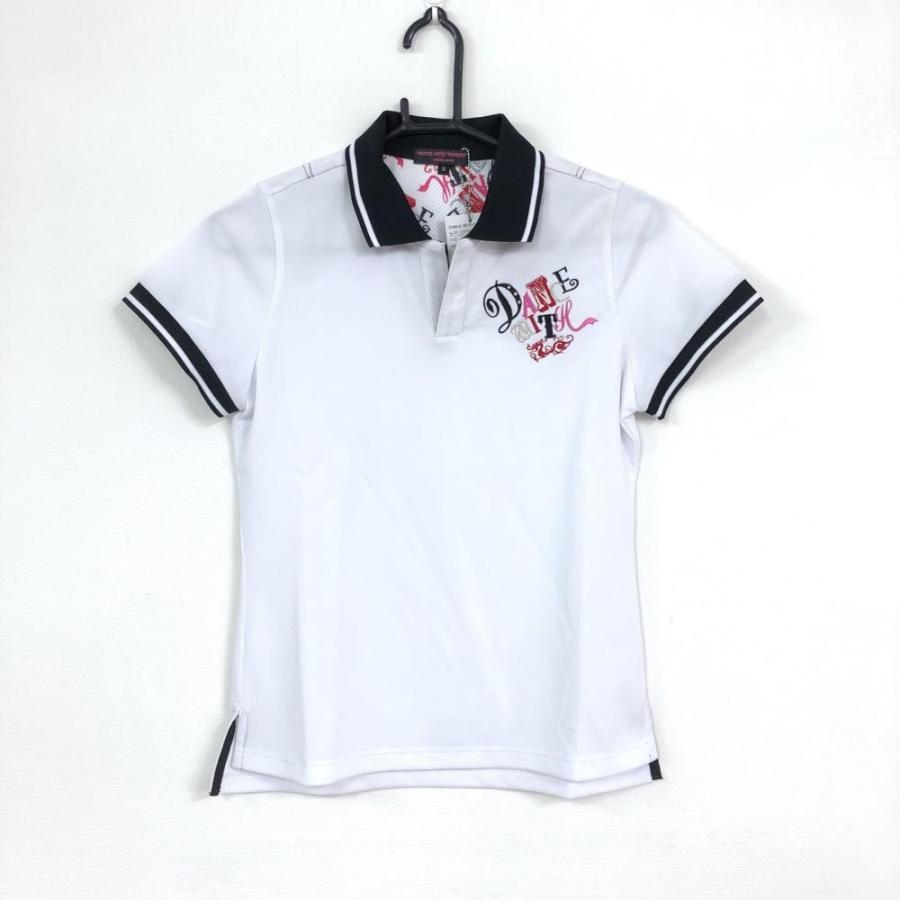 30 Off価格 Dance With Dragon ダンスウィズドラゴン 半袖ポロシャツ 白 黒 ロゴ刺 ラインストーン レディース 2 M ゴルフウェア 1 レオナード 通販 Yahoo ショッピング