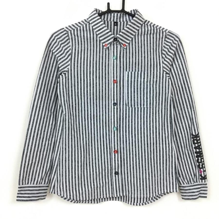 Off価格 美品 Kissmark キスマーク 長袖シャツ 白 黒 ストライプ柄 レディース M ゴルフウェア 1 レオナード 通販 Yahoo ショッピング