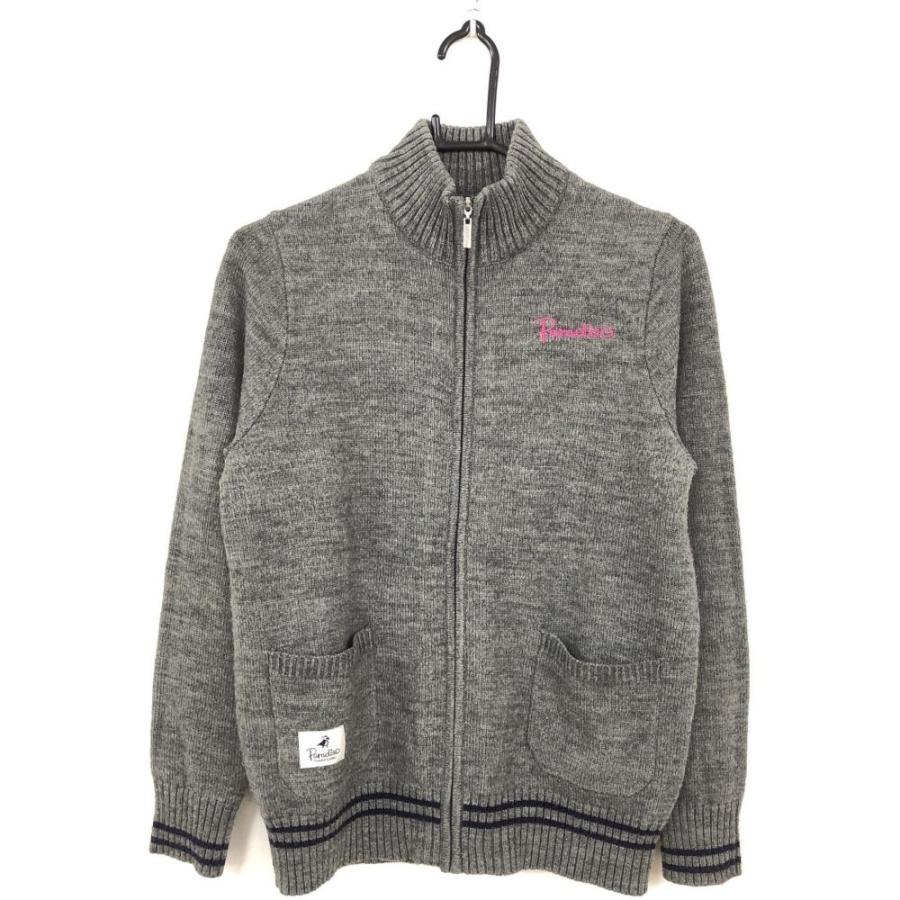 10 Off価格 Paradiso パラディーゾ ニットブルゾン 杢グレー ダークネイビー ウール混 刺繍 レディース L ゴルフウェア 1 レオナード 通販 Yahoo ショッピング