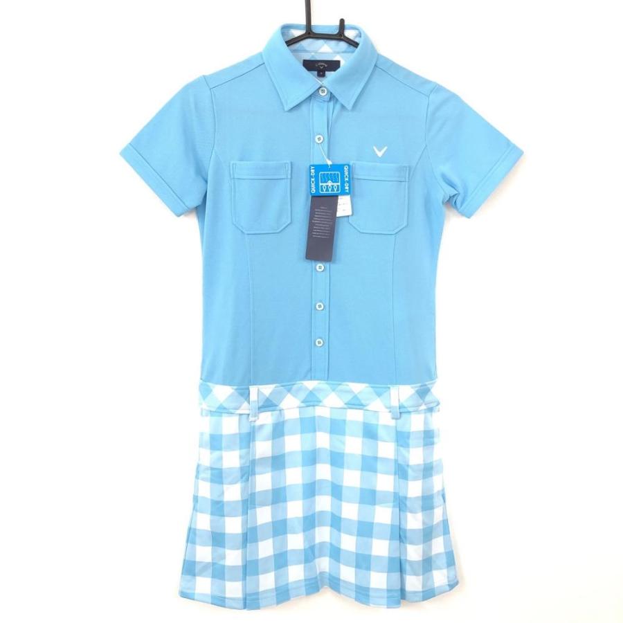 30 Off価格 新品 Callaway キャロウェイ ワンピース ライトブルー 白 スカート部分チェック柄 Quick Dry レディース S ゴルフウェア 1 レオナード 通販 Yahoo ショッピング