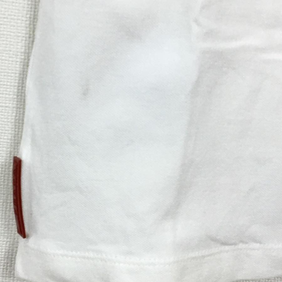 ☆SALE70%OFF☆【美品】PRADA プラダ 半袖ポロシャツ 白×レッド×グレー
