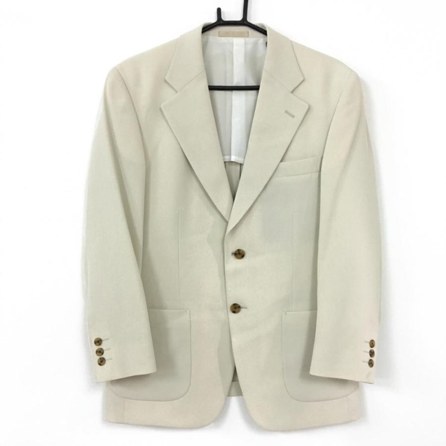 品質保証 40OFF価格 Black White ブラックアンドホワイト テーラードジャケット シンプル 無地 ライトベージュ メンズ M