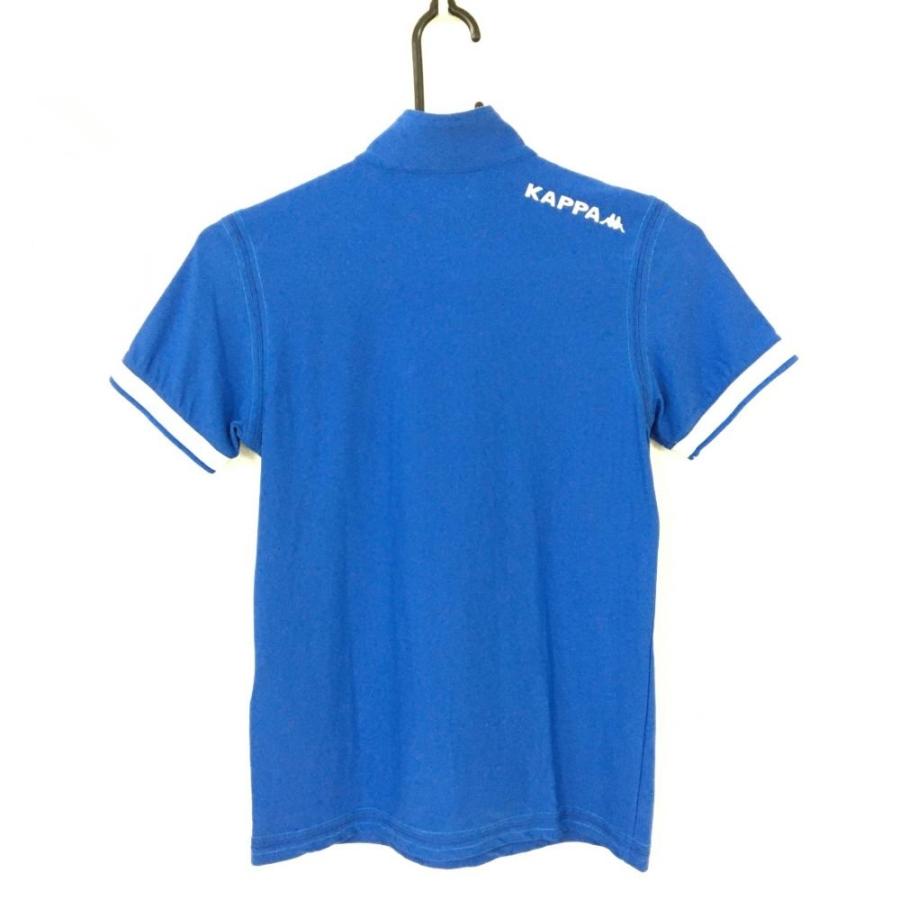 40%OFF価格 (美品)Kappa カッパ 半袖ハイネックシャツ ブルー×白