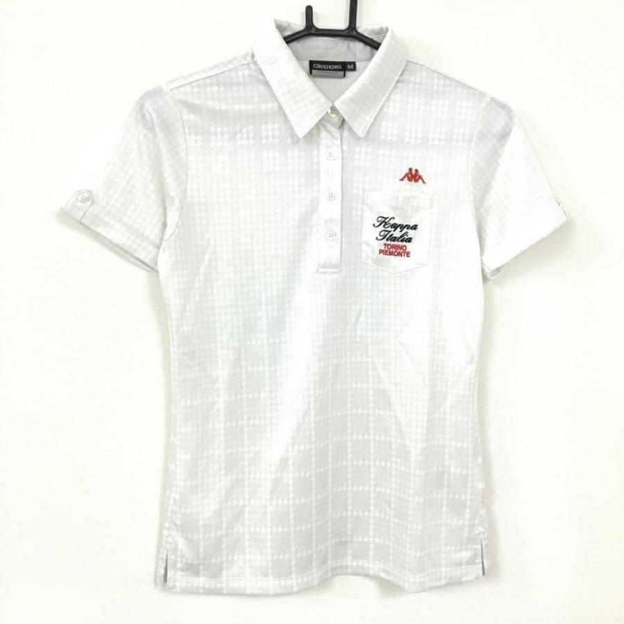 カッパ 半袖ポロシャツ ライトグレー×白 千鳥格子柄 総柄 レディース M ゴルフウェア Kappa(美品)/60%OFF価格 :1-240001045549:レオナード 通販 Kappa ポロシャツ ボーダー グレー