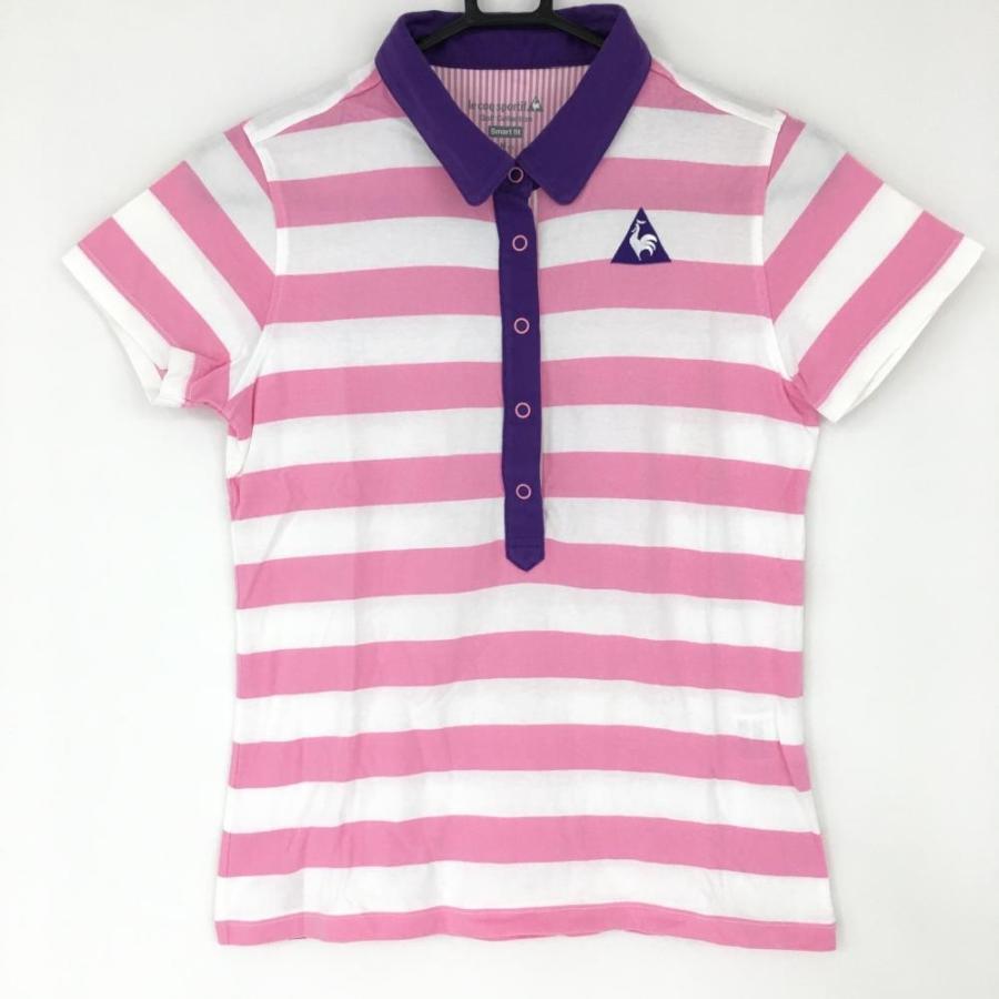 ルコック 半袖ポロシャツ 白×ピンク ボーダー柄 レディース M ゴルフウェア le coq sportif(美品)/30%OFF価格 :1-240001045689:レオナード 通販 ルコック 半袖ポロシャツ 白×ピンク 一部ボーダー 磁石刺しゅう レディース L ゴルフウェア le coq sportif