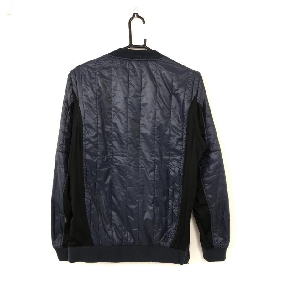 1016円 憧れ Heal Creek ヒールクリーク リバーシブル中綿ブルゾン ネイビー 黒 チェック柄 4way 袖着脱可 メンズ 48 M ゴルフウェア