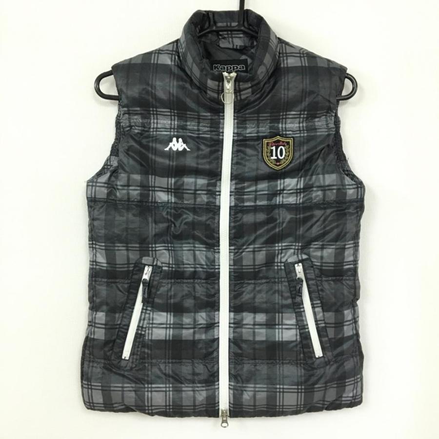 Off価格 Kappa カッパ ダウンベスト グレー チェック ワッペン ダブルジップ ロゴプリント レディース M ゴルフウェア 1 レオナード 通販 Yahoo ショッピング