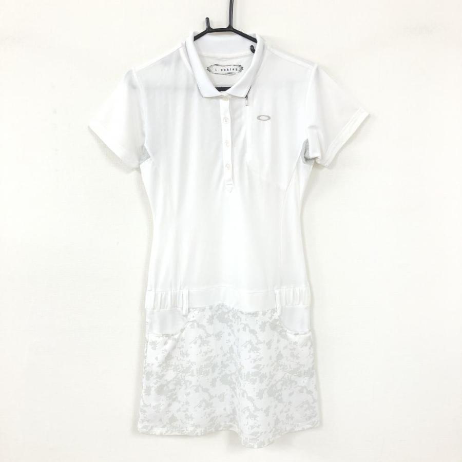 Off価格 Oakley オークリー 半袖ポロシャツワンピース 白 ライトグレー ネイビー スカート柄 レディース L ゴルフウェア 1 レオナード 通販 Yahoo ショッピング