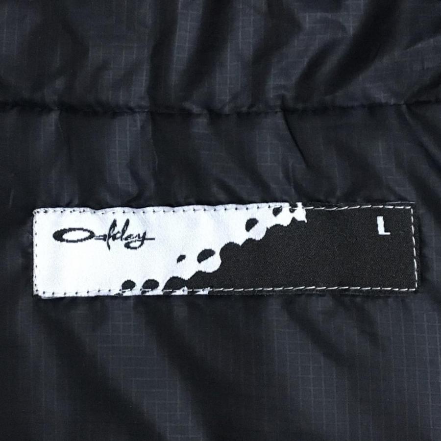 OAKLEY（オークリー） 2WAY中綿ジャケット 黒 袖着脱可 チェック地模様