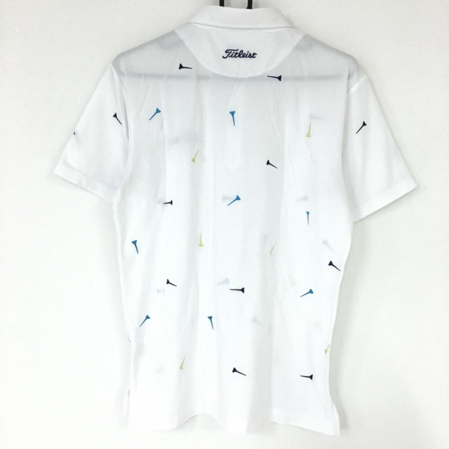 Titleist タイトリスト 半袖ポロシャツ 白×マルチカラー ティー