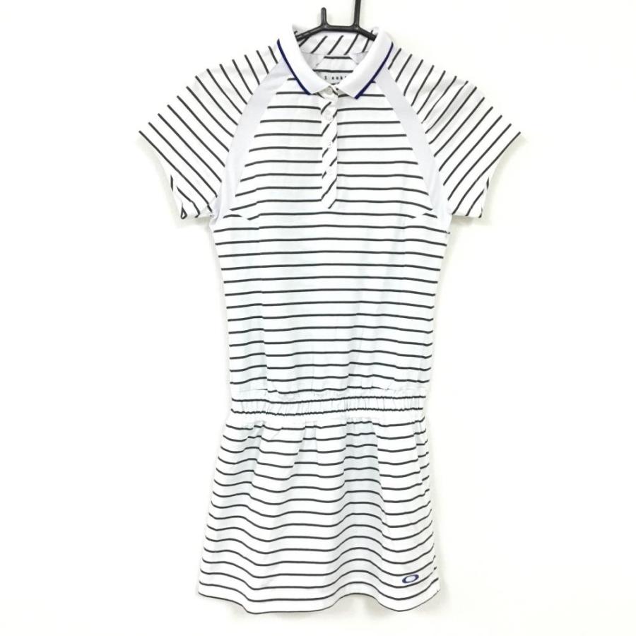 Off価格 美品 Oakley オークリー 半袖ポロワンピース 白 ダークグレー ボーダー 一部メッシュ ウエストリブ レディース S ゴルフウェア 1 レオナード 通販 Yahoo ショッピング