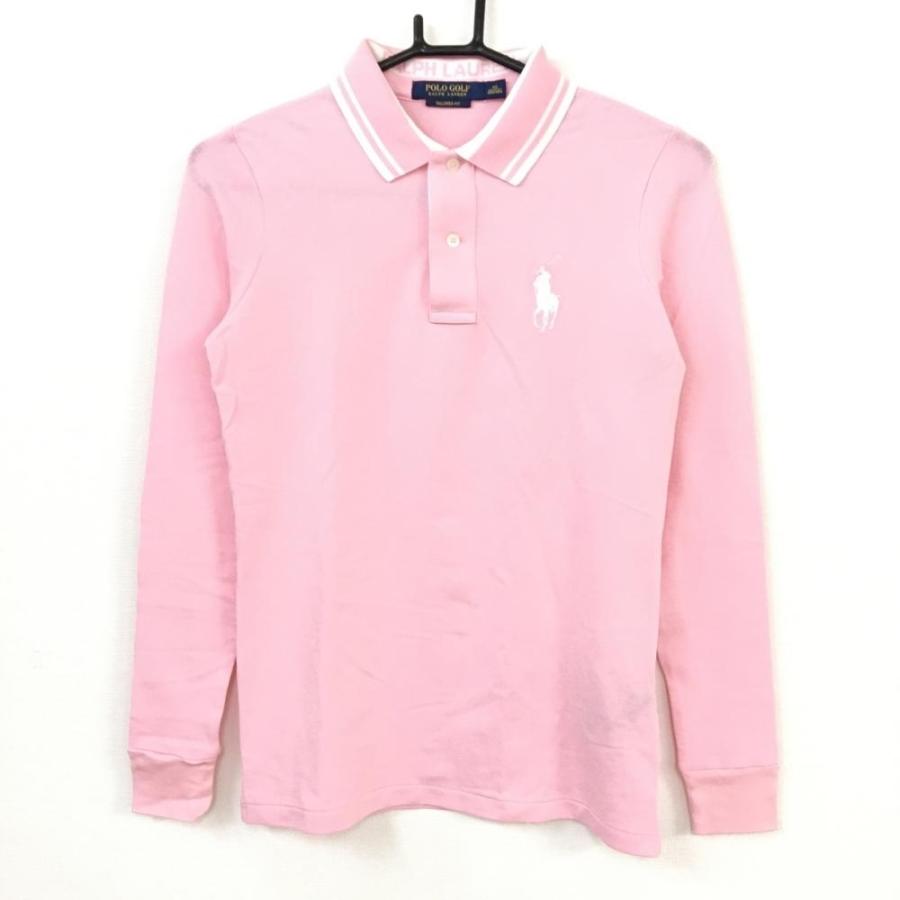 Polo Golf Ralph Lauren ピンク長袖ポロシャツ XS ☆20%OFF価格☆【超美品】Ralph Lauren ポロゴルフ ラルフローレン
