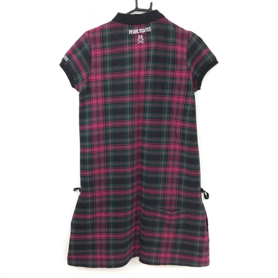 Pearly Gates パーリーゲイツ 半袖ポロシャツワンピース ピンク グリーン チェック ロゴ刺しゅう レディース 2 L ゴルフウェア 1 レオナード 通販 Yahoo ショッピング
