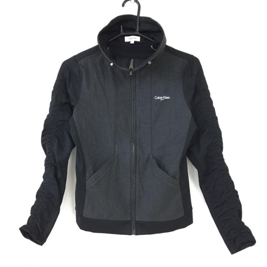 超美品 Calvin Klein Golf カルバンクラインゴルフ ブルゾンジャケット 黒 ダークグレー 袖ギャザー レディース M ゴルフウェア 1 レオナード 通販 Yahoo ショッピング