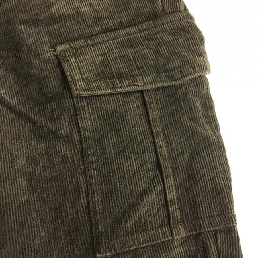 23区スポーツ カーゴパンツ カーキ コーデュロイ 複数ポケット  