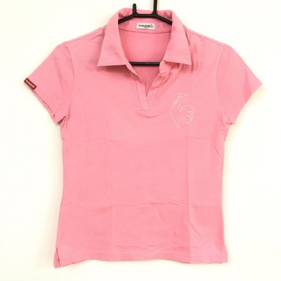Le Coq Sportif ルコック 半袖ポロシャツ ピンク 白 スキッパー 刺しゅう レディース L ゴルフウェア 1 レオナード 通販 Yahoo ショッピング
