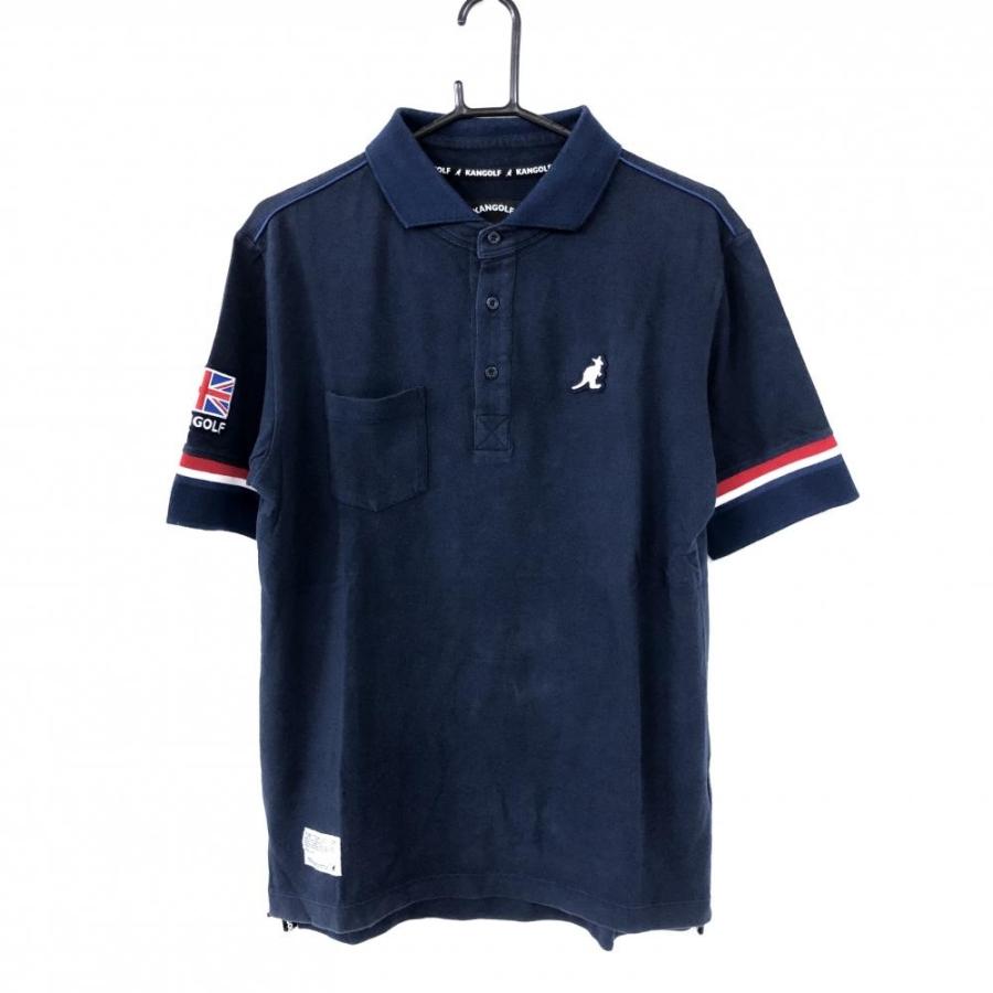 ☆20%OFF価格☆KANGOLF カンゴルフ 半袖ポロシャツ ネイビー