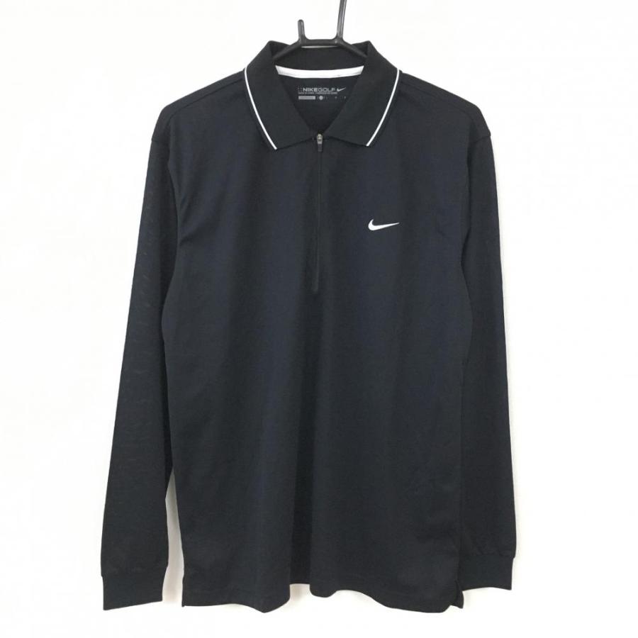 超美品 Nike ナイキゴルフ 長袖ポロシャツ 黒 白 ハーフジップ シンプル メンズ L ゴルフウェア 1 レオナード 通販 Yahoo ショッピング